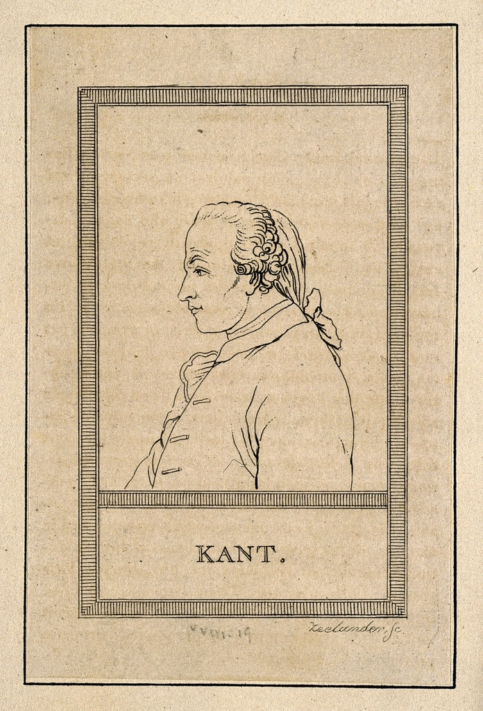 Immanuel Kant. Line engraving A.L